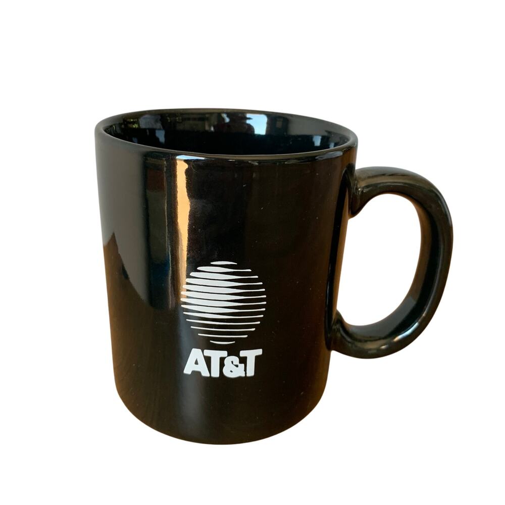 AT&T Coffee Mug Cup Black & White Logo Advertising Promotional Telephone